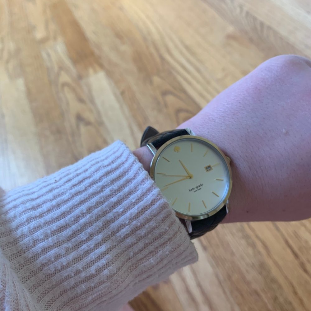 Kate Spade Watch with Black Quilted Leather Band - Picture 3 of 5